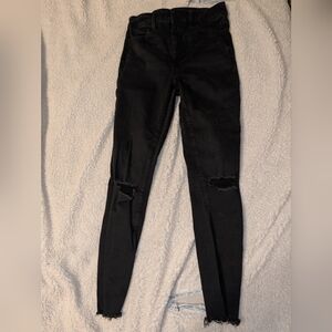 Black Distressed Skinny Jeans